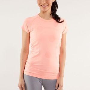 Lululemon swiftly tech short sleeve top coral